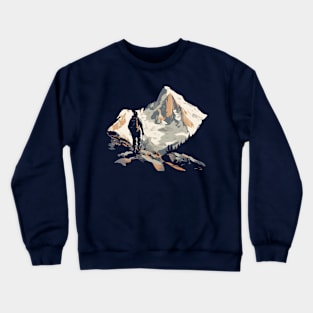 Beautiful Summer Hiking Mountain Scene Crewneck Sweatshirt